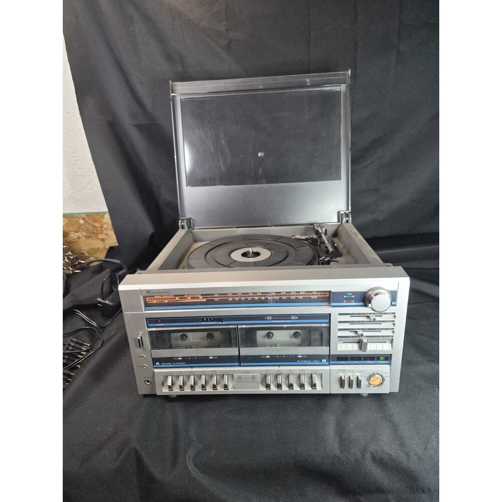 VTG Sears AM/FM Stereo System 304 91848450 Radio/Record Player/Tape Vinyl Works.